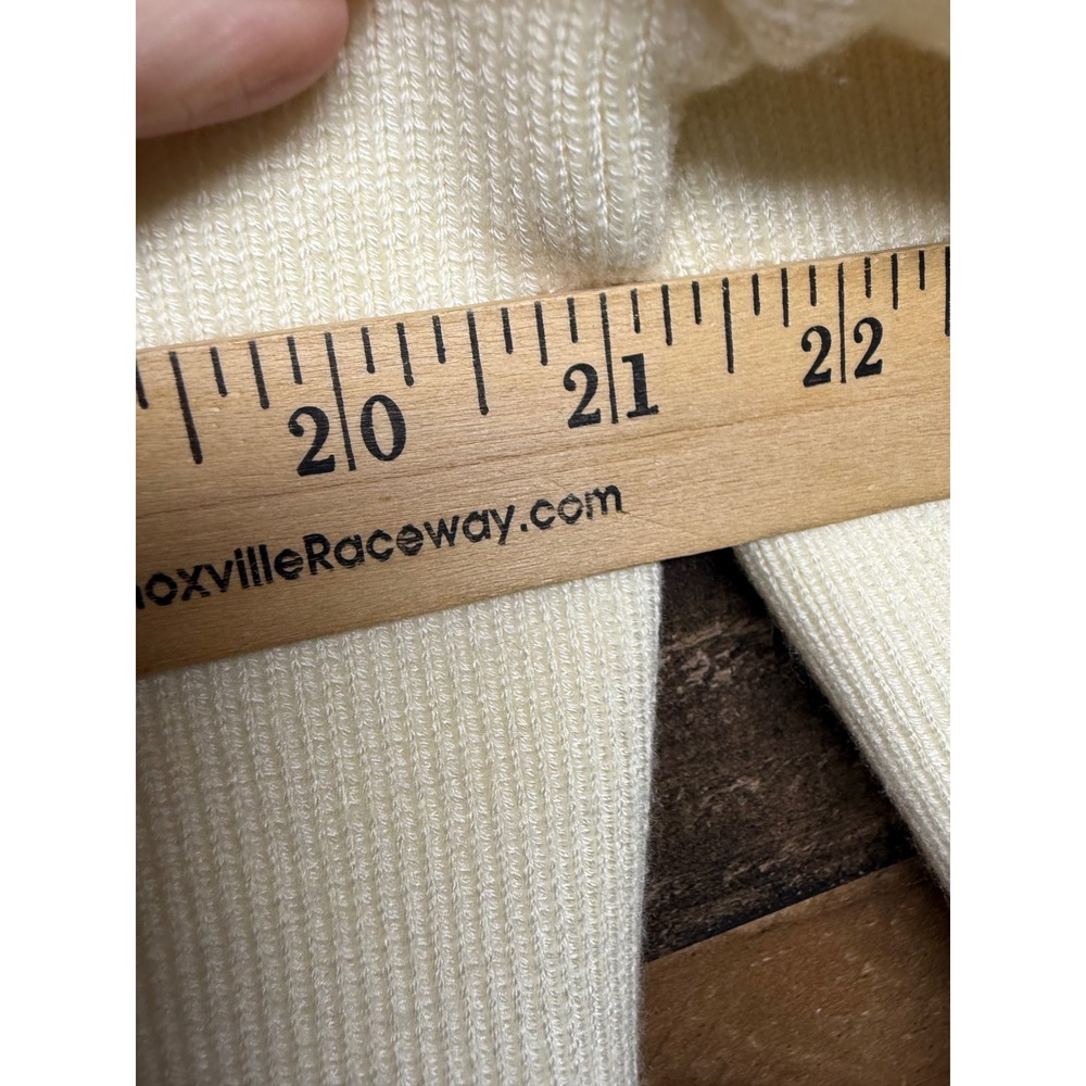 Anthropologie Cream Ivory Quarter Zip Sailor Collar Pullover Sweater Small - Picture 3 of 7